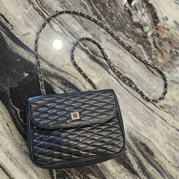 Vintage Pierre Balmaim Black Quilted Leather Chain Bag - Picture 4 of 13